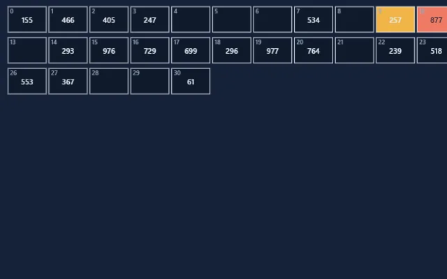 Screenshot of Hash Tables