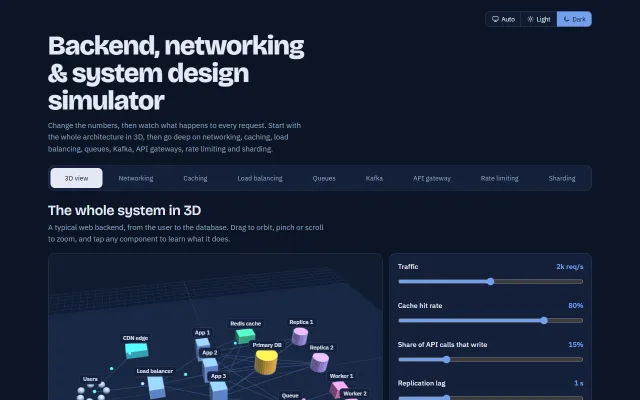 Screenshot of System Design Simulator